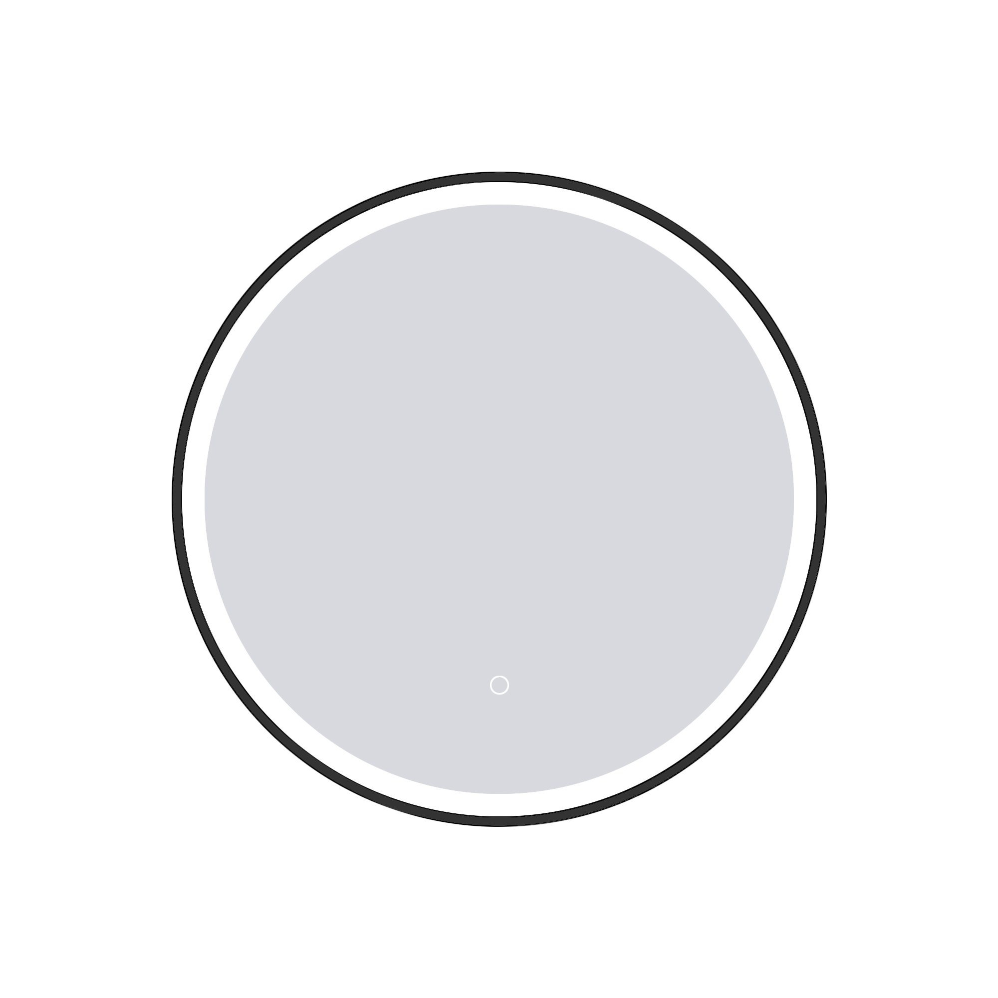 SALLY OGLEDALO OKRUGLO S LED RASVJETOM 3000/6500 K TOUCH FI 60 CRNO H-2292L15T